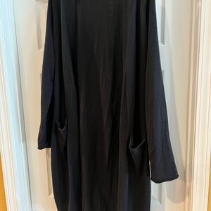 Bloomingdale's Black Sweater Poncho
